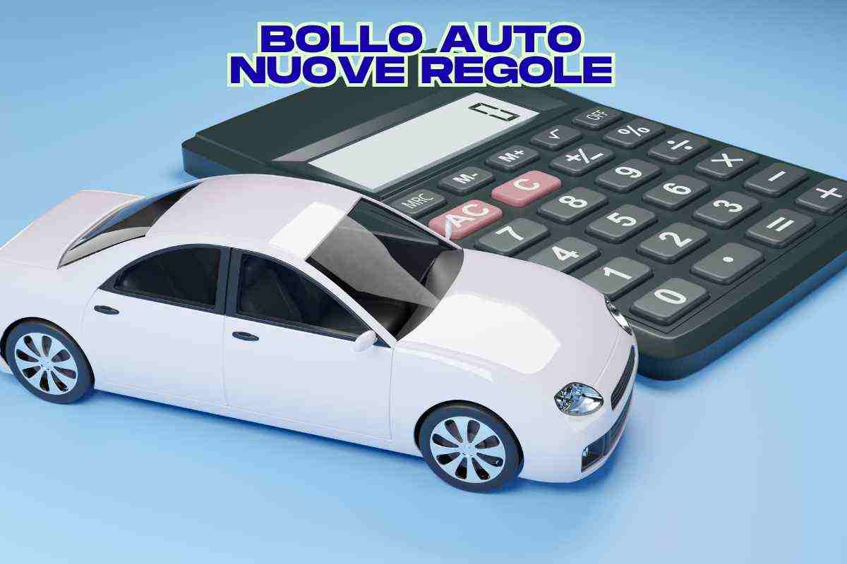auto e calcolatrice con scritta bollo auto nuove regole